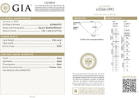 GIA Certified 0.26 Ct Princess cut G VVS2 Loose Diamond