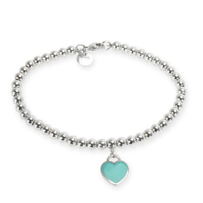 Tiffany & Co. Mini Heart Tag Bead Bracelet in Sterling Silver