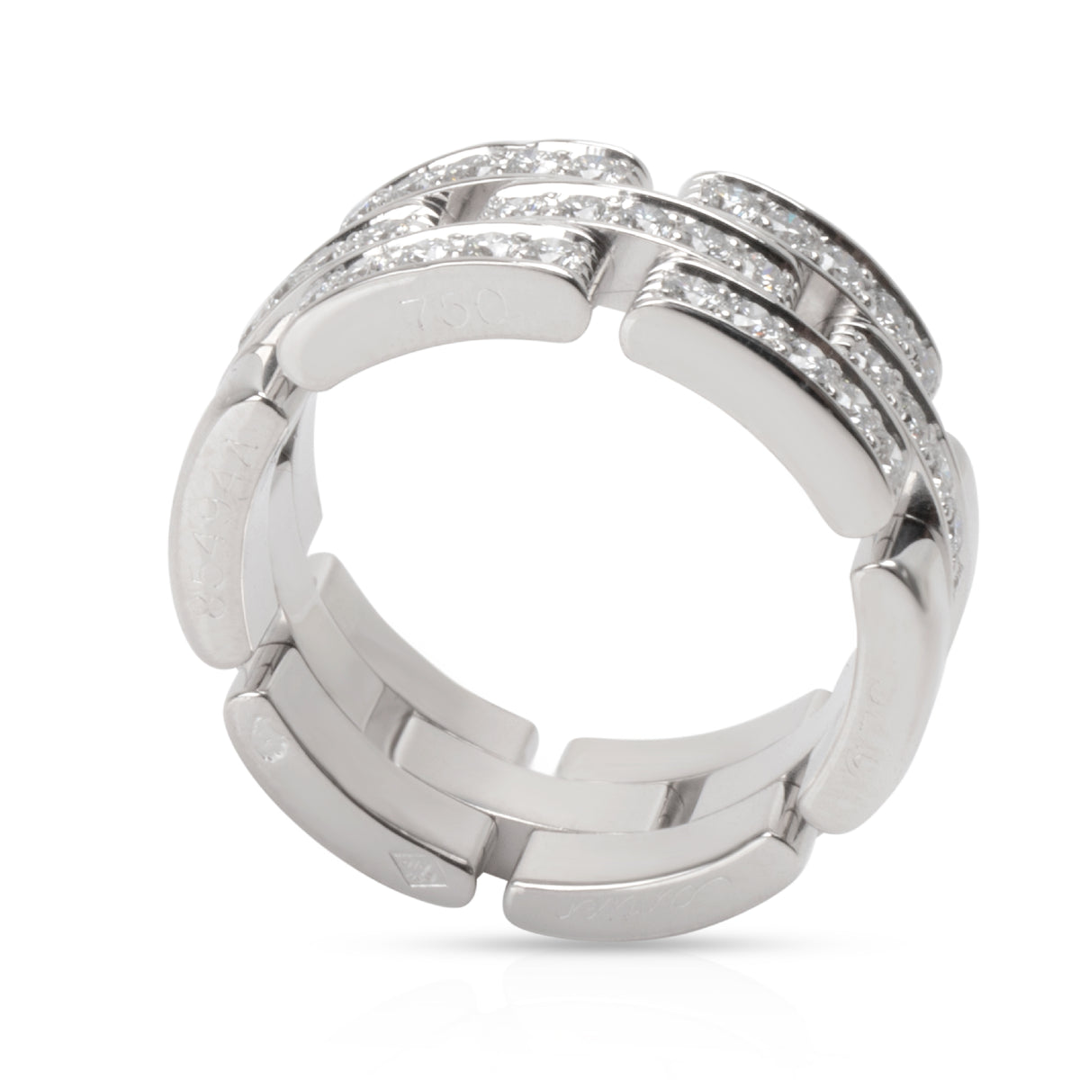 Cartier Maillon Panthere Diamond Band in 18K White Gold 0.5 CTW