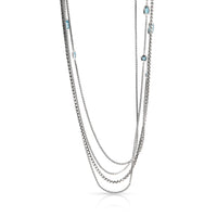 David Yurman Confetti London Blue Topaz Necklace in  Sterling Silver