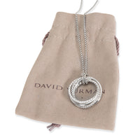 David Yurman Crossover Diamond Necklace in  Sterling Silver 0.63 CTW