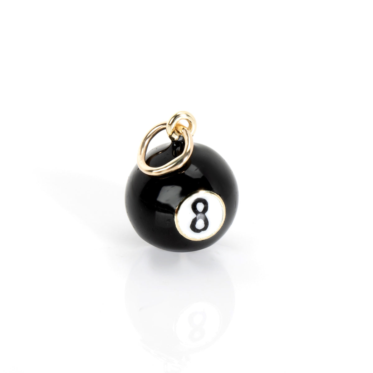 Vintage 8 Ball Charm in 14K Yellow Gold