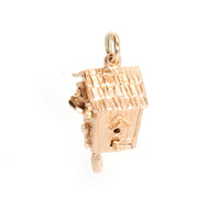 Vintage Cuckoo Charm in 14K Yellow Gold