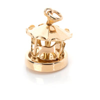 Vintage Carousel Charm in 14K Yellow Gold