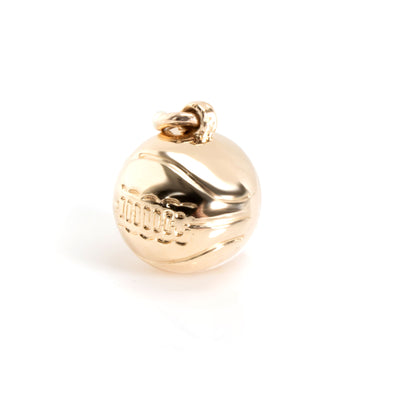 Vintage Soccer Ball Charm in 10K Yellow Gold