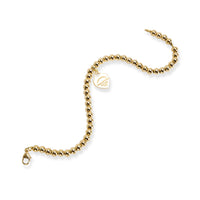 Tiffany & Co. Return to Tiffany Mini Heart Tag Ball Bracelet 18K Yellow Gold