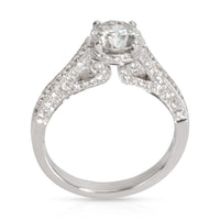 IGI Certified Diamond Engagement Ring in 18K White Gold 1.59 CTW