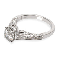 IGI Certified Diamond Engagement Ring in 18K White Gold 1.59 CTW