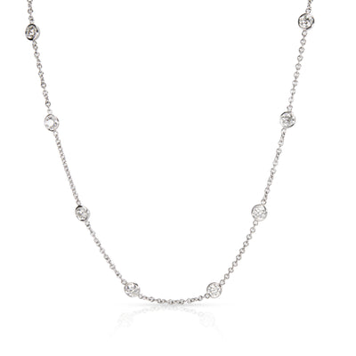 Blue Nile Diamond by the Yard Necklace in 18K White Gold 2.96ctw