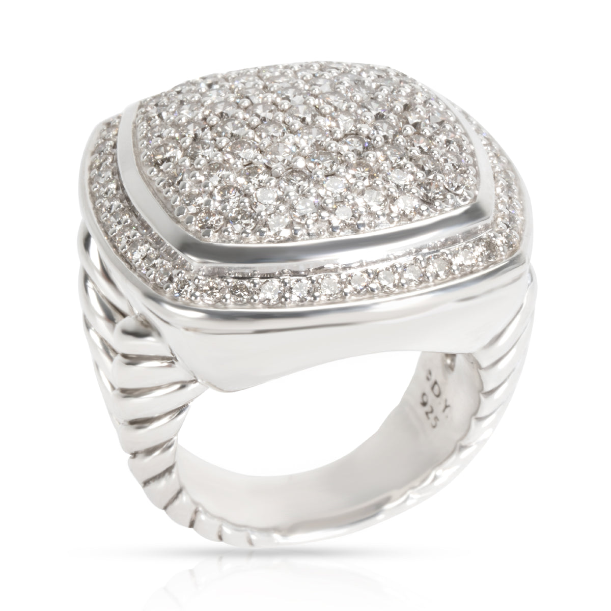 David Yurman Albion Diamond Ring in  Sterling Silver 2.50 CTW