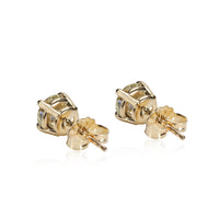 GIA Certified Diamond Stud Earring in 14K Yellow Gold L-M VS1 1.62 CTW