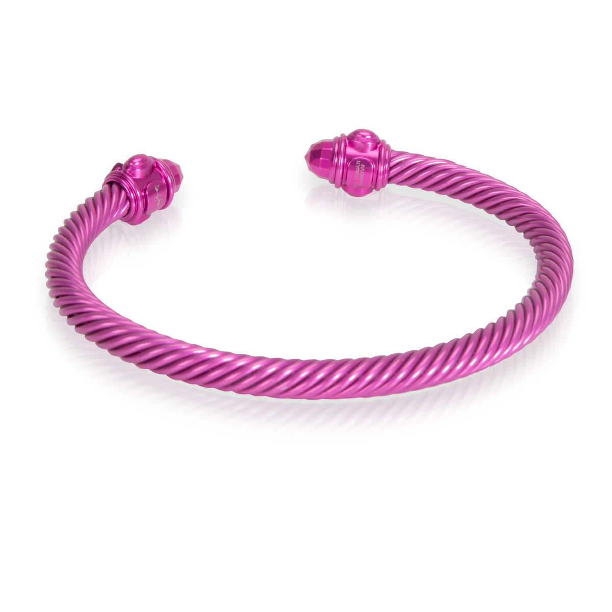 David Yurman 5mm Renaissance Pink Cable Bracelet in Aluminium