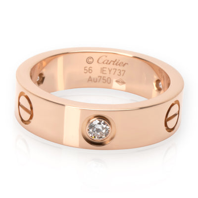 Cartier Love Diamond Band in 18K Rose Gold 0.22 CTW