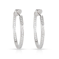 Cartier Diamond Hoop Earrings in 18K White Gold (1.78 CTW)