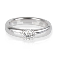Tiffany & Co. Semi-Bezel Diamond Ring in  Platinum I VS2 0.32 CTW