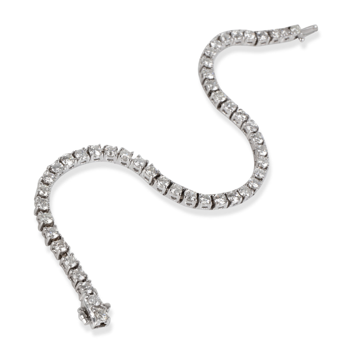 Diamond Tennis Bracelet in 14K White Gold 4.23 CTW