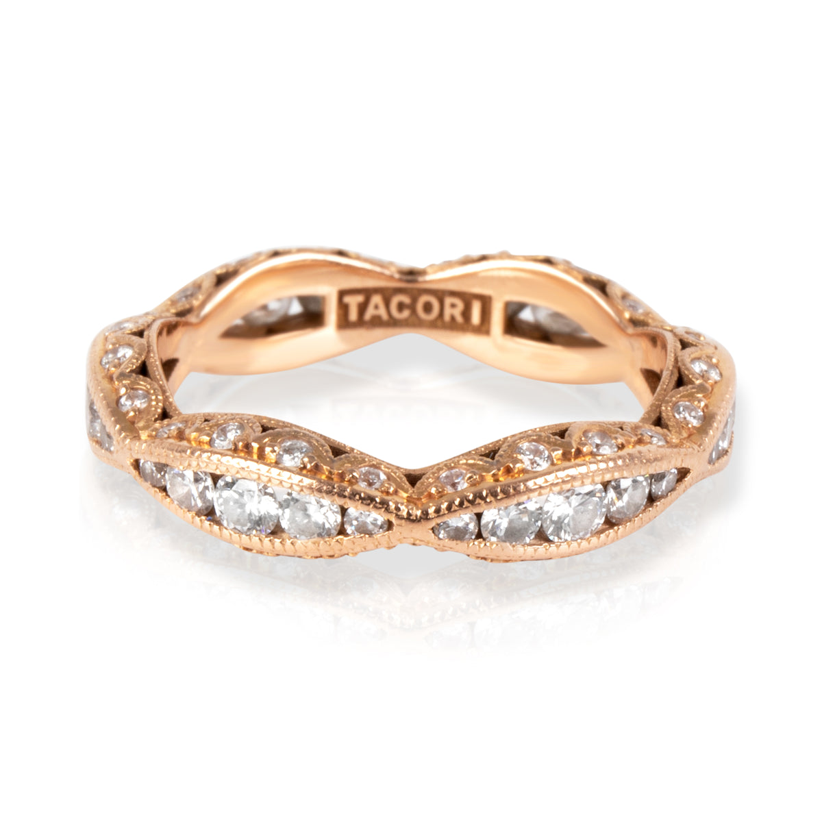 Tacori Diamond wedding Band in 18K Rose Gold 0.42 CTW