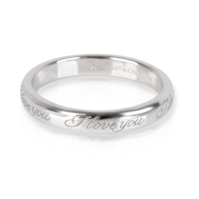 Tiffany & Co. I love You Notes Band in  Platinum