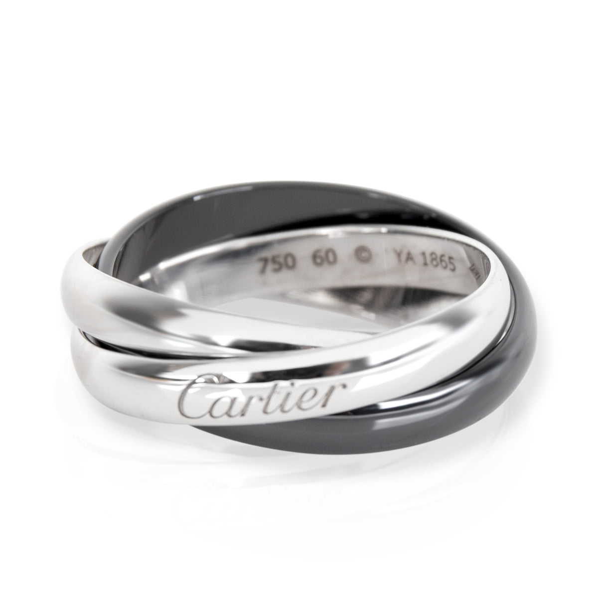 Cartier Trinity Ceramic Band in 18K White Gold