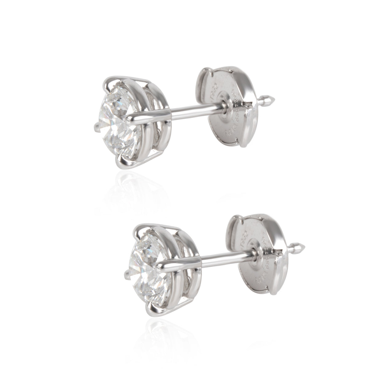 GIA Certified Blue Nile Diamond Stud Earrings in Platinum (1.25 ctw E/IF)