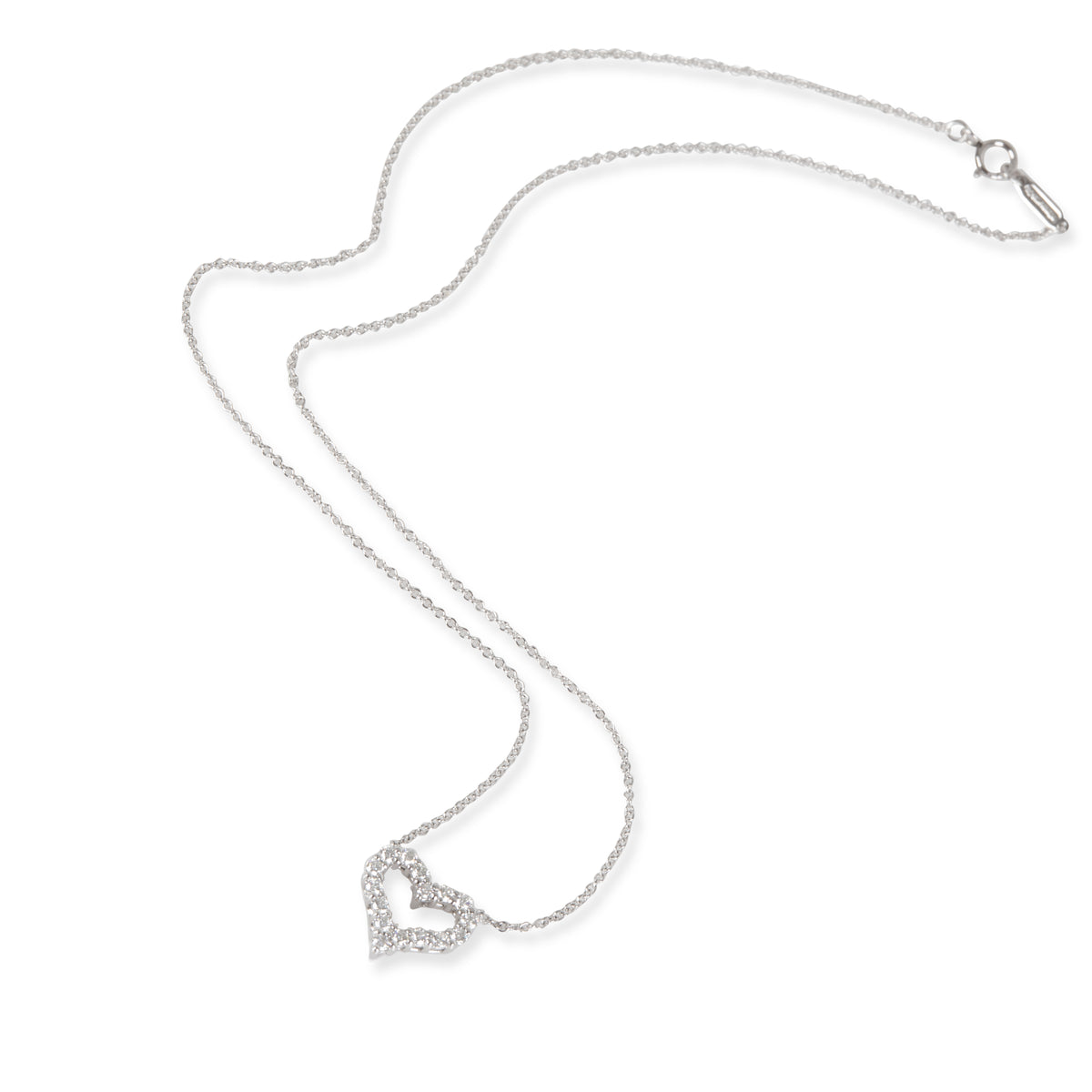 Tiffany & Co. Diamond Heart Necklace in  Platinum 0.25 CTW