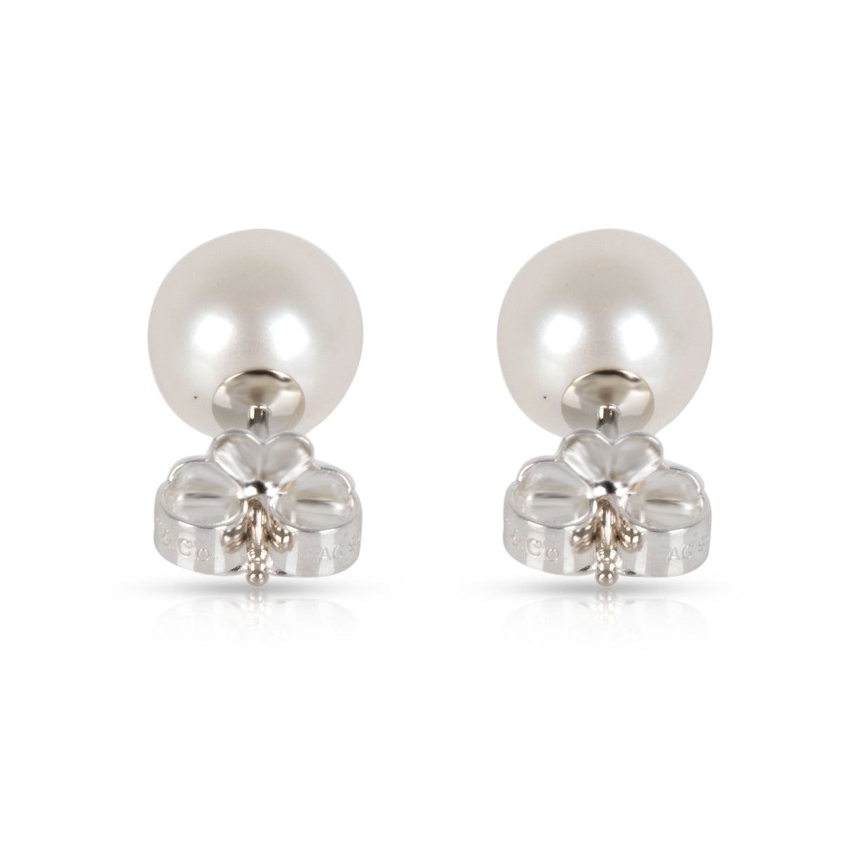 Tiffany & Co. Pearl Stud Earring in Sterling Silver 7.5 mm