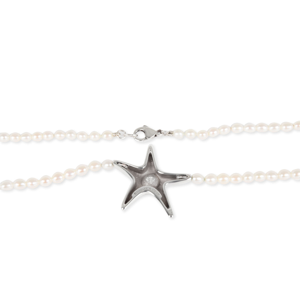 Tiffany & Co. Elsa Peretti Starfish Pearl Necklace in Sterling Silver