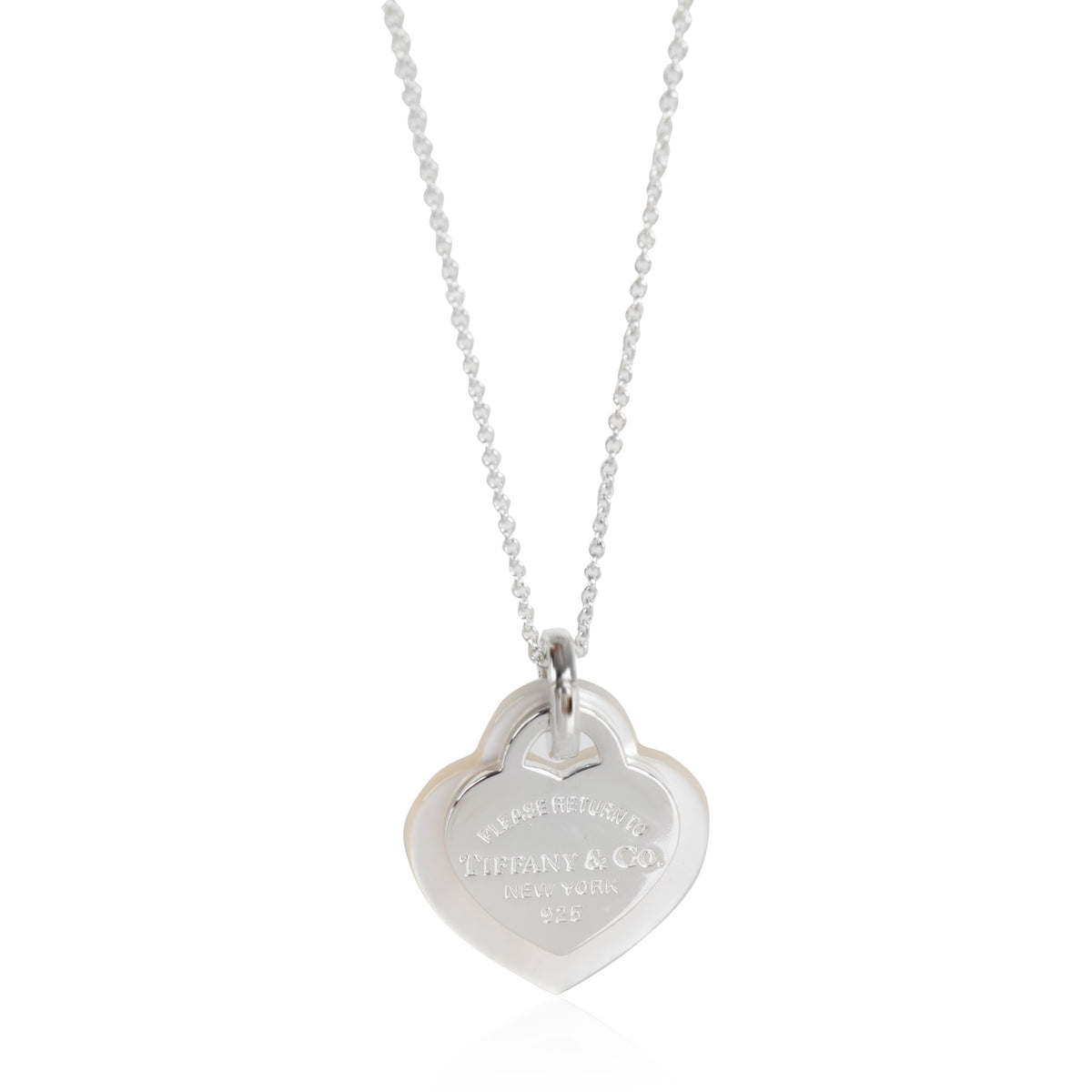 Tiffany & Co. Return to Tiffany Double Heart Necklace in  Sterling Silver