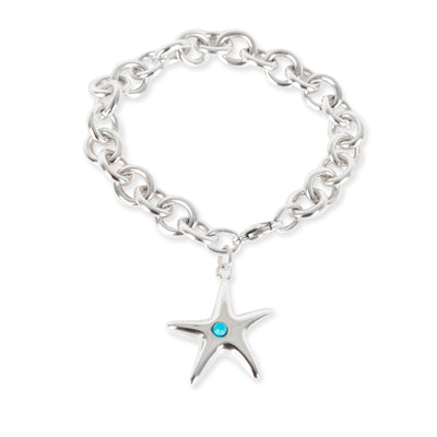 Tiffany & Co. Elsa Peretti Turquoise Sarfish Bracelet in  Sterling Silver