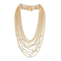 Cartier Diamond Draperie De Decollete Necklace in 18K 2 Tone Gold 0.6 CTW