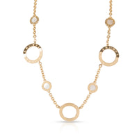 Bulgari Mother Of Pearl Station Necklace in 18KT Yellow Gold