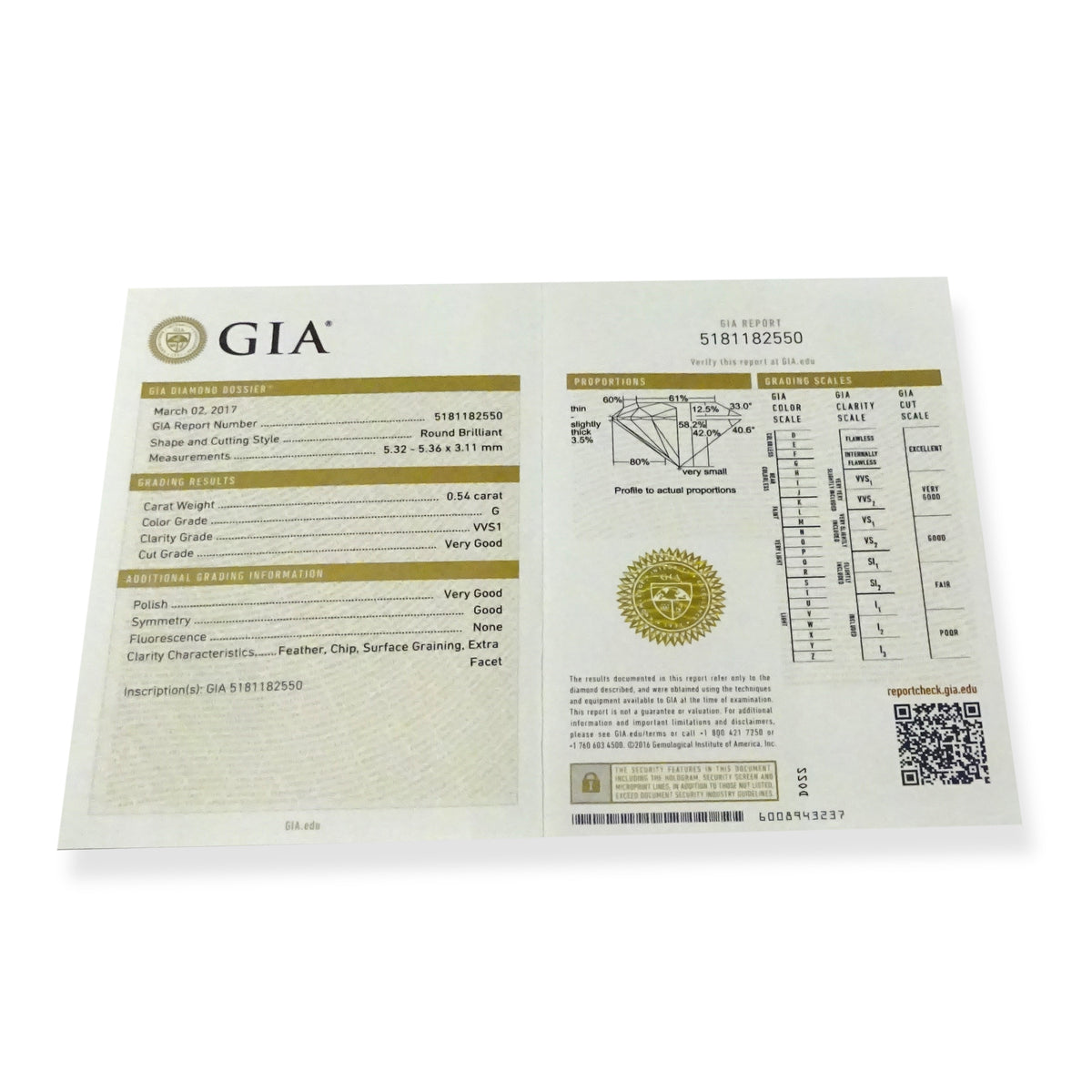 GIA Certified Diamond Engagement Ring in 18K Yellow Gold G VVS1 0.75 CTW