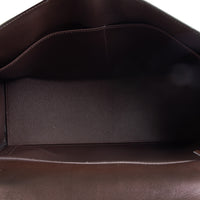 Hermès Chocolat Box Calf Leather & Canvas Kelly Lakis 35 Bag