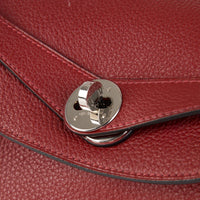 Hermès Rouge Garance Clémence Leather Lindy 34
