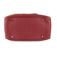 Hermès Rouge Garance Clémence Leather Lindy 34