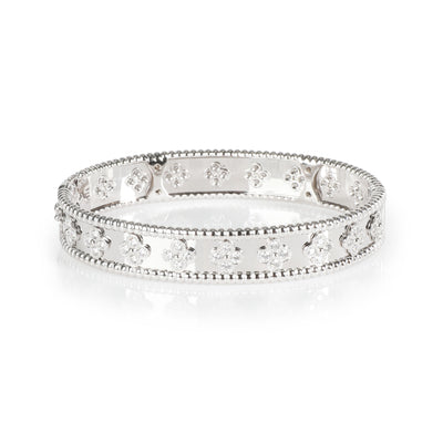 Van Cleef & Arpels Perlee Diamond Bracelet in 18K White Gold 1.78 CTW