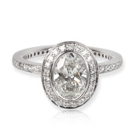 Ritani Halo Diamond Engagement Ring in  Platinum GIA Certified G VS2 1.4 CTW