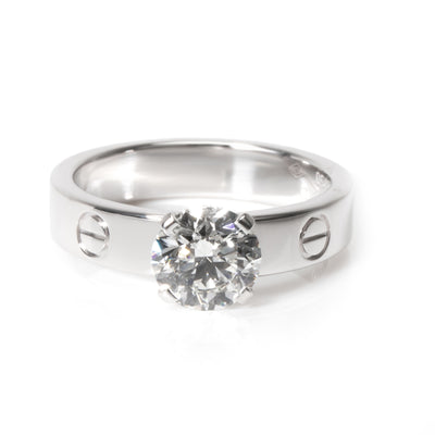 Cartier Love Diamond Engagement Ring in 18K White Gold 1.08 CTW