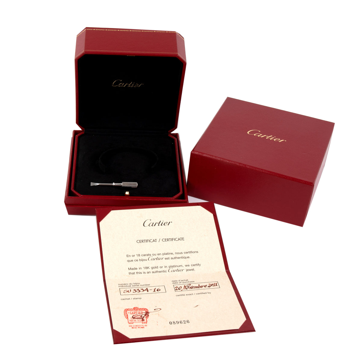 Cartier Love Diamond Bracelet in 18K White Gold 0.40 CTW