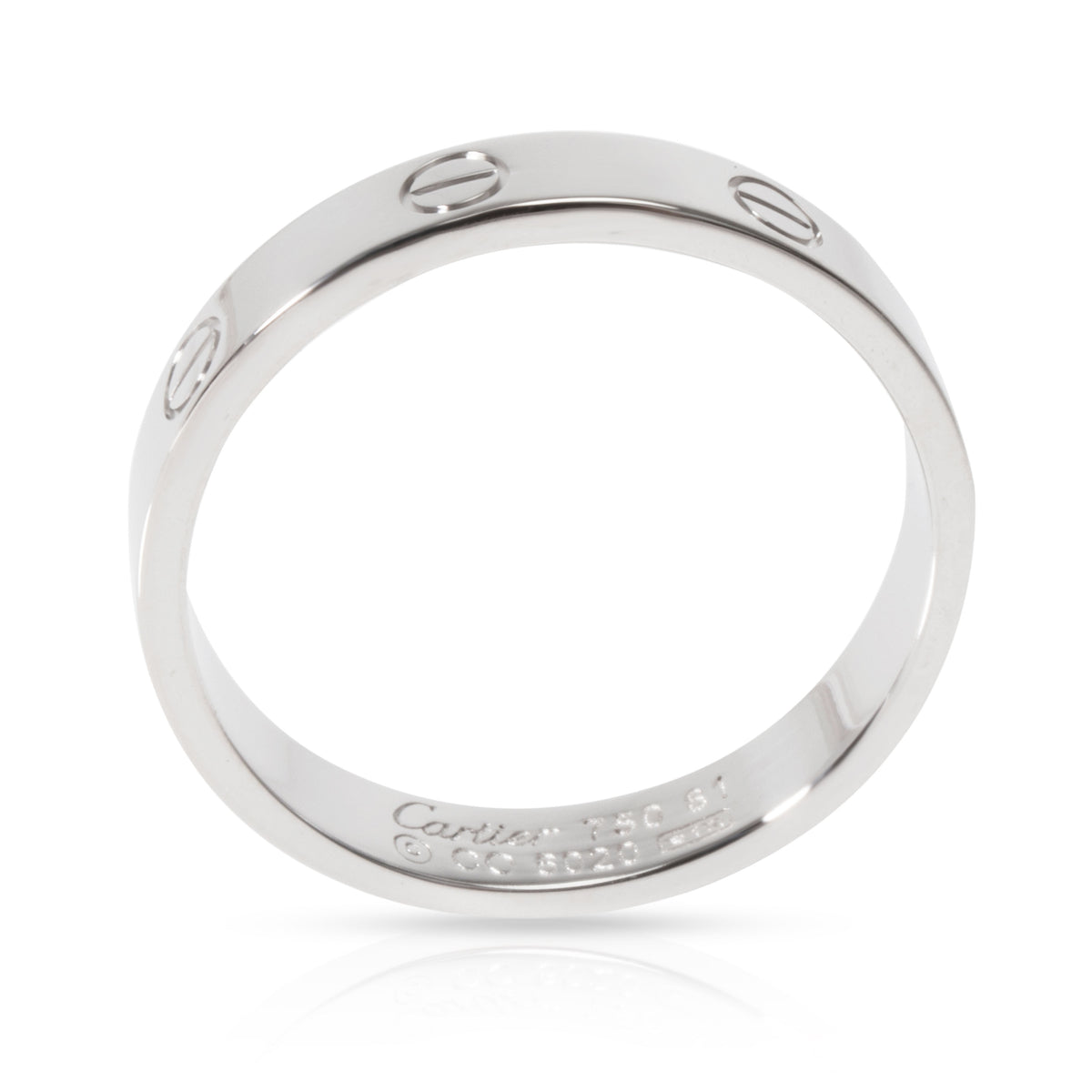 Cartier Love Ring in 18K White Gold 4mm Size 61