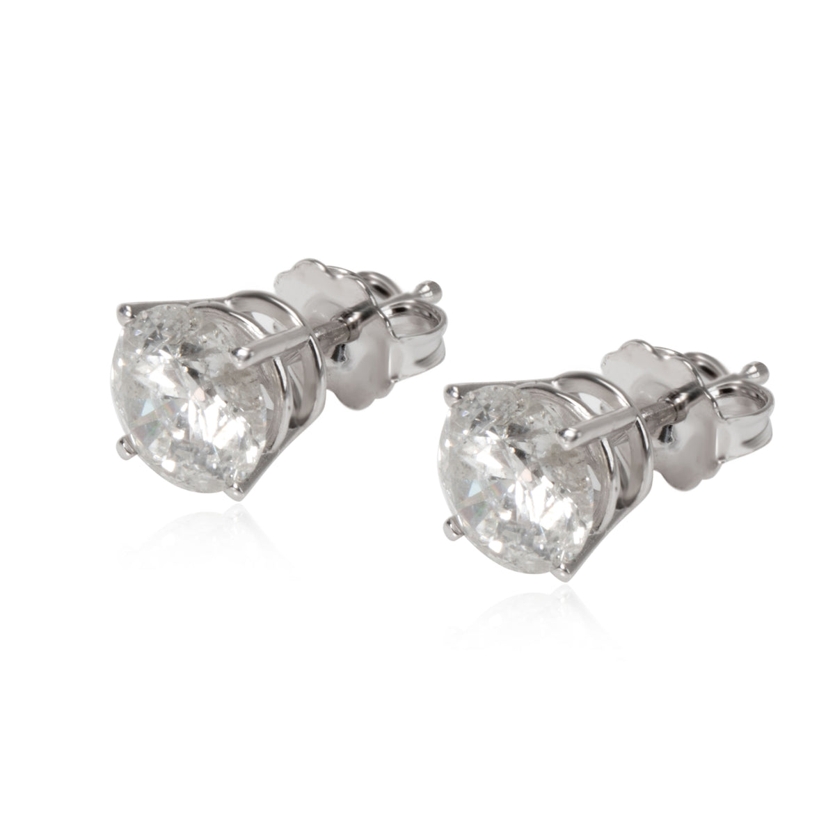 Diamond Stud Earrings in 14K White Gold (1.50 ctw G-H/I2)