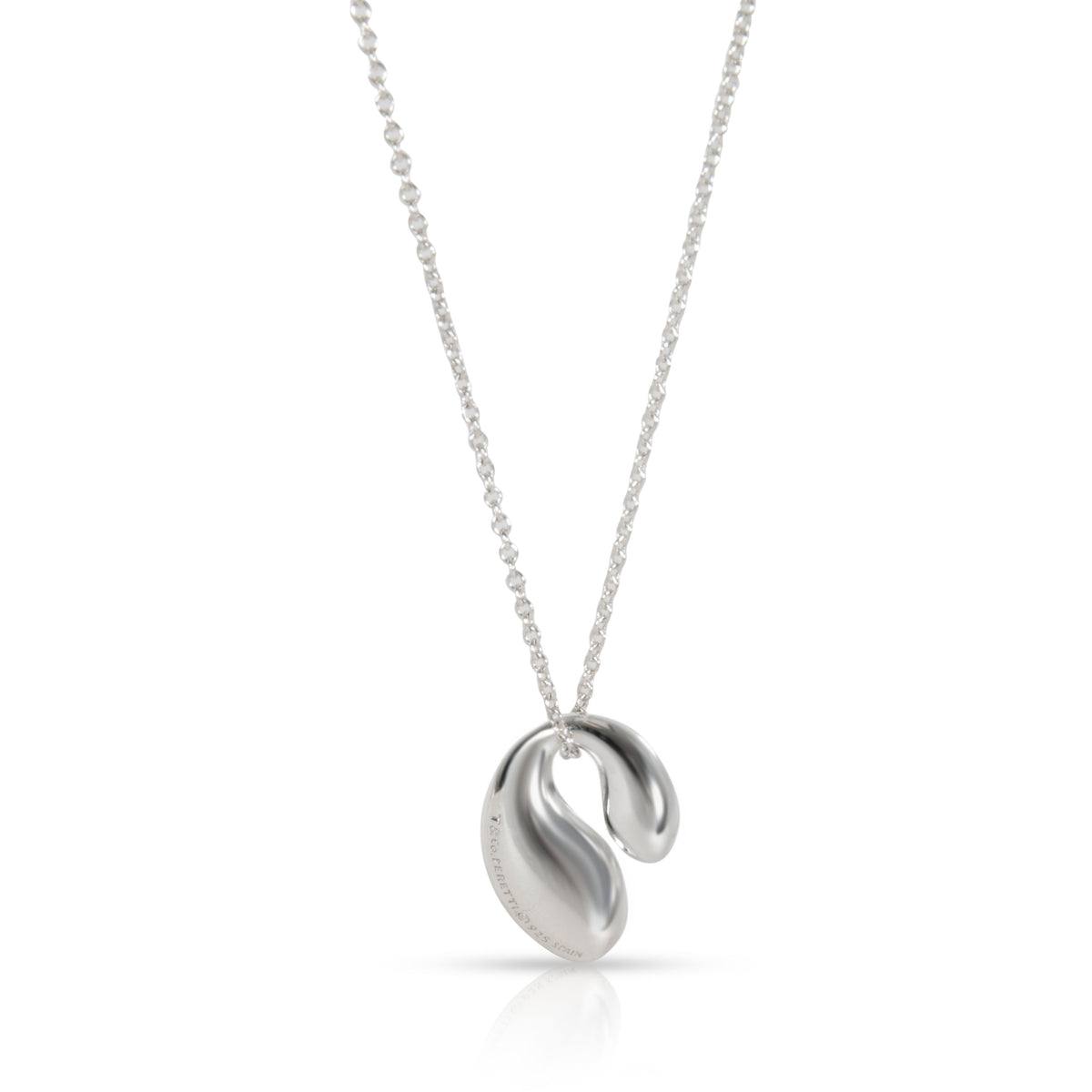 Tiffany & Co. Elsa Peretti Double Teardrop Necklace in Sterling Silver