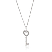 Tiffany & Co. Tiffany Keys Diamond Necklace in 18K White Gold 0.05 CTW