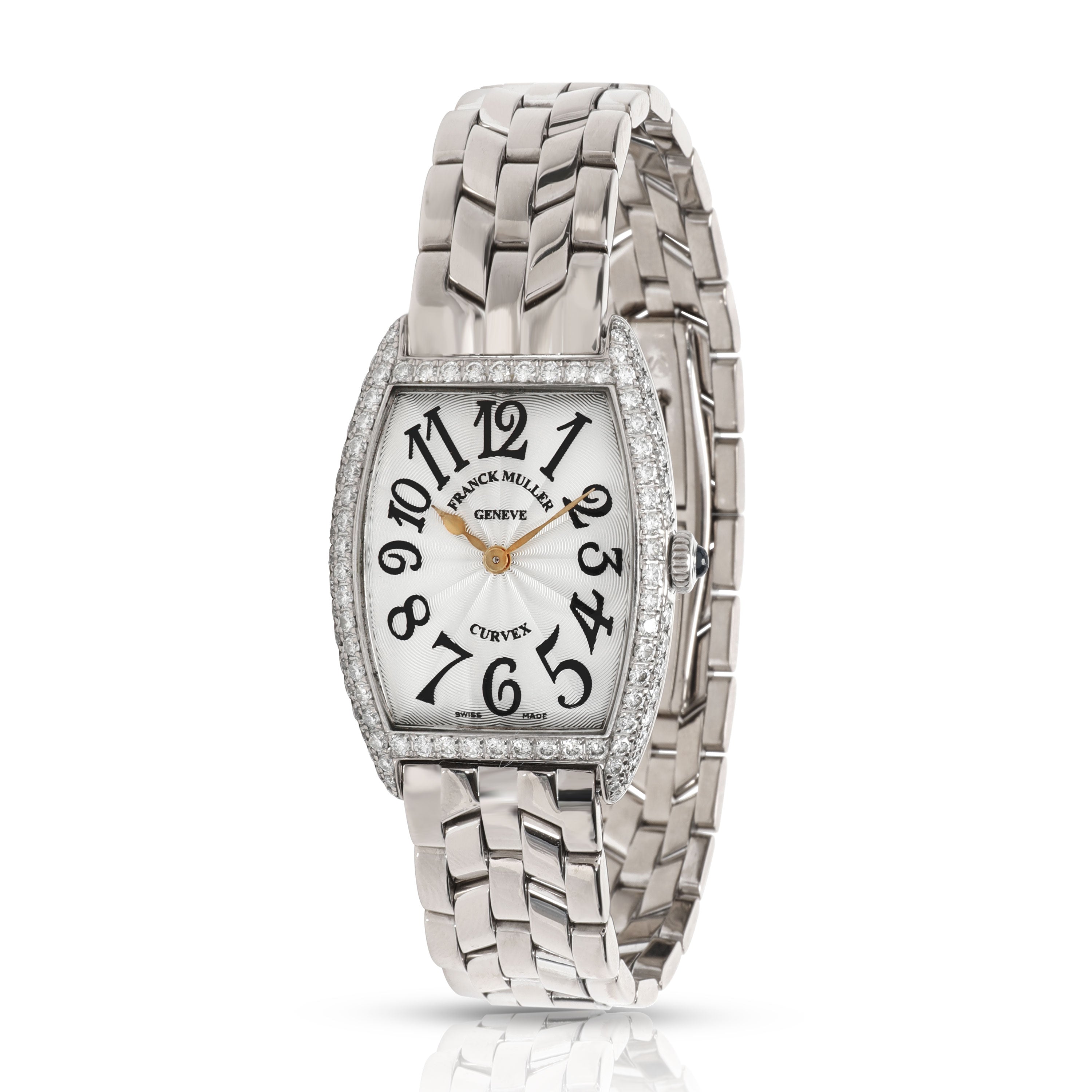 Franck Muller Cintree Curvex 1752 QZ D Women s Watch in 18KT White