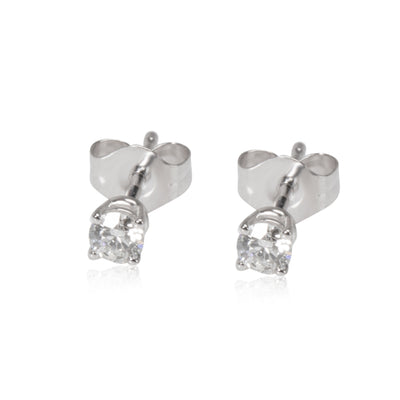 Diamond Stud Earring in 14K White Gold 0.16 CTW