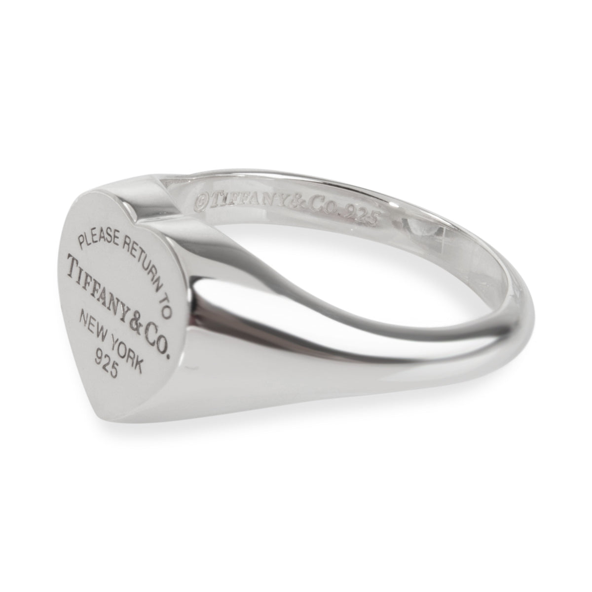 Tiffany & Co. Return to Tiffany Heart Signet Ring in  Sterling Silver