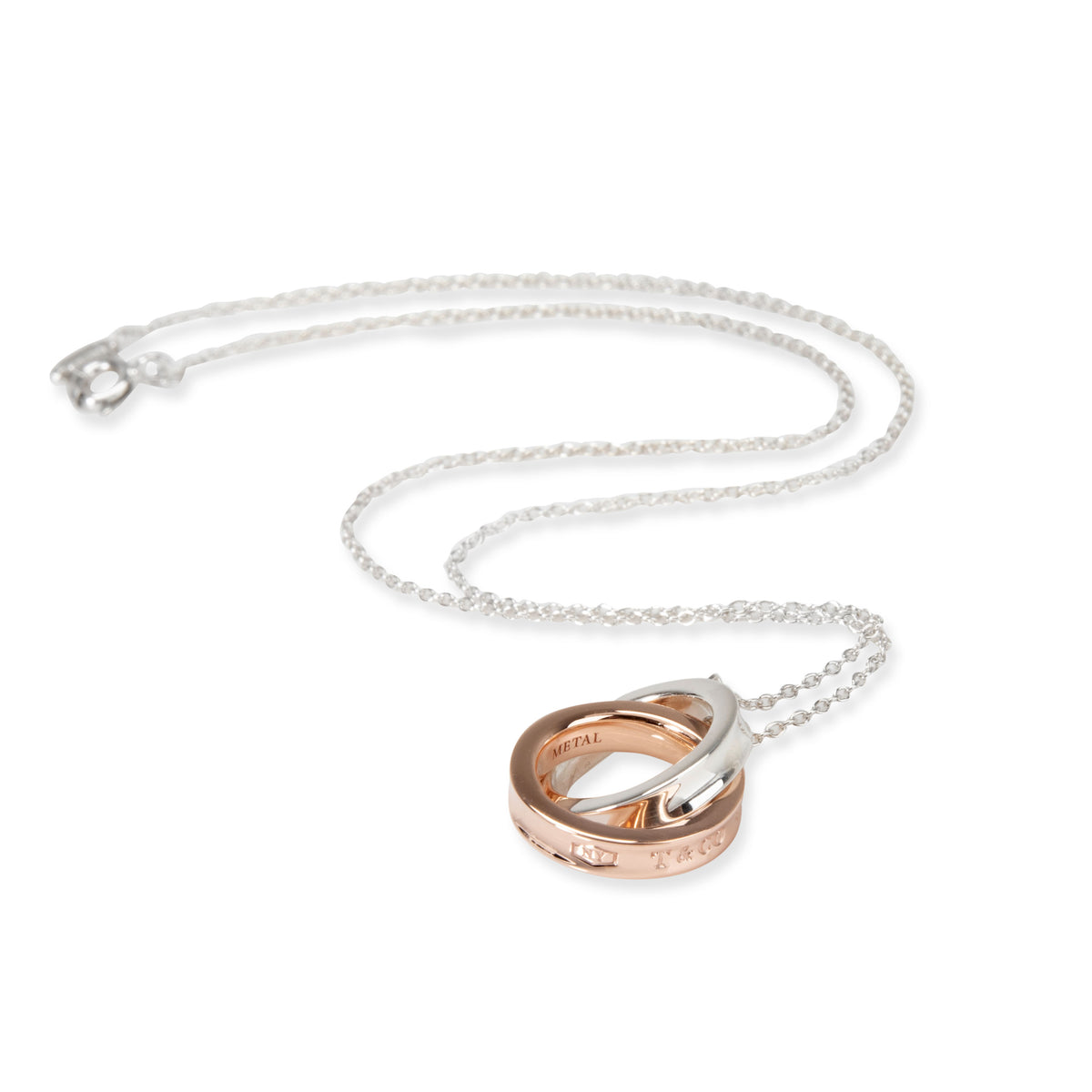 Tiffany & Co. 1837 Interlocking Necklace in Sterling Silver & Rubedo