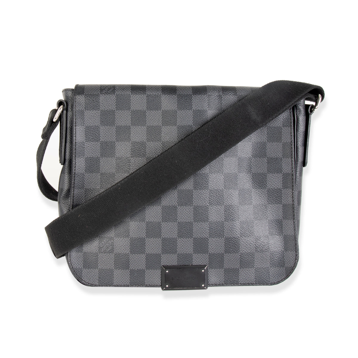 Louis Vuitton District PM Messenger Bag Damier Graphite Black for Women
