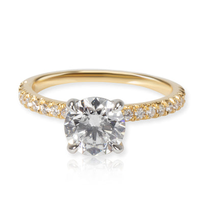 James Allen Diamond Engagement Ring in 18K Yellow Gold GIA  F VVS2 1.24 CTW