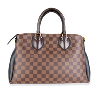 Louis Vuitton Brown Damier Ebene Canvas & Black Taurillon Leather Normandy Bag